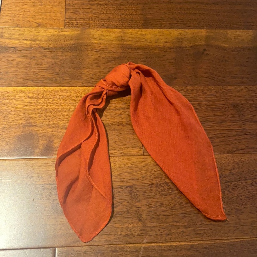 Rust hair scarf